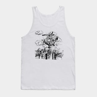 el helicopter (black and white collections) Tank Top